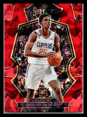 2022-23 Panini Select #194 Moussa Diabate Red Cracked Ice Prizms