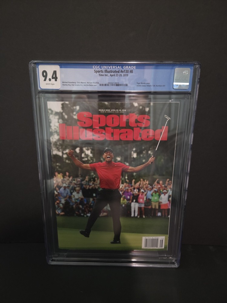 TIGER WOODS MASTERS CHAMPION April 2019 SPORTS ILLUSTRATED-CGC GRADED 9.4