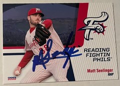 MATT SEELINGER SIGNED AUTO Autograph 2022 Reading RC Card NEW YORK METS Debut