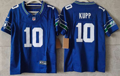 Tariffs​ Free~ YOUTH’S Cooper Kupp #10 Seahawks FUSE Throwback Royal Sewn Jersey