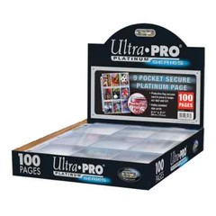(10 Pages) Ultra Pro 9-Pocket Page with Secure Flap Platinum Trading Card Pages