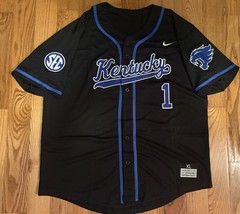University Of Kentucky Wildcats NCAA Black Baseball Jersey STITCHED NEW Size XL
