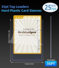 3″x4″ TopLoad Card Sleeves 35PT 25-200PCS Clear PVC For Pokemon Football Cards