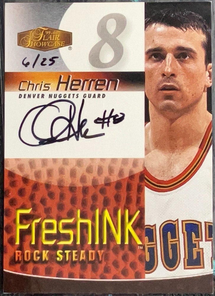 Chris Herren 1999-00 Flair Showcase Fresh Ink Rock Steady Auto SSP #6/25