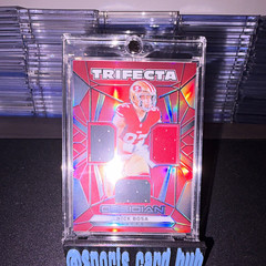 Panini Obsidian Football 2024 Nick Bosa TS-NBA Trifecta Swatches Red /75