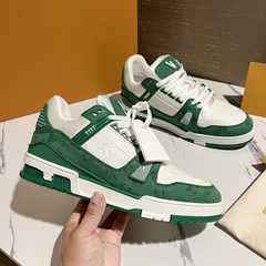 L V Men’s Leather Sneakers Casual Sport Shoes
