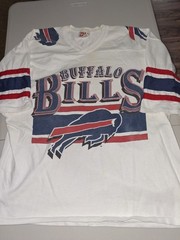 Vintage 1990s Buffalo Bills NFL Football Jersey Style T-Shirt Team Rated Men’s L