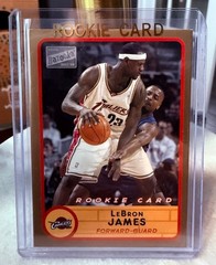 2003 Topps Bazooka Gold #223 LeBron James Home White Jersey Rookie RC