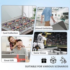 Card Display Case Large Aluminum 34″ L x 22″ W, Lockable Trading Card Case wi…