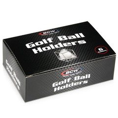 6 BCW Golf Ball Display Cases Clear Plastic 2 Part Cube Square Holder Autograph