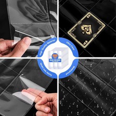 400 Pack 9 Pocket Card Sleeves Binder Sheets, Trading Card Sleeves for 3 Ring Bi