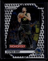 2024-25 Panini Prizm Monopoly Stephen Curry #83 Running Mr. Monopoly Black White