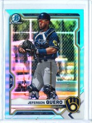 2021 Bowman Draft Chrome Sky Blue Refractor Jeferson Quero #BDC-183 – Brewers
