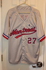 gray Montreal Expos Vladimir Guerrero, Sr. (27) unbranded stitched button-down j