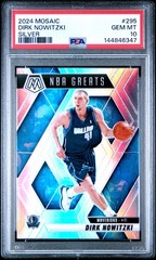 Dirk Nowitzki 2024 Panini Mosaic #295 Honeycomb Mosaic NBA Greats PSA 10 – POP 1