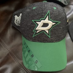 Lot of 4 Dallas Stars NHL Hockey Baseball Hats Camo Military & Green Hook & Loop
