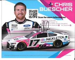 Chris Buescher NASCAR Autographed 2023 Hero Card Cup Series