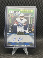 Kimani Vidal 2024 Contenders, 188, Rookie Ticket Green Sunburst Autograph
