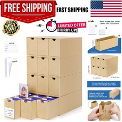 Card Storage Box for Toploader, 12 • 600 Count Cardboard Trading Card Organizer