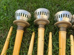NOS Vtg 1pc. Rare OLYMPIC WOODEN TORCH 18 1/2″ GAMES MOSCOW 1980 USSR Original