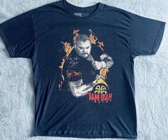 WWE Authentic Bam Bam Bigelow Black Graphic T-Shirt Shirt Size XL