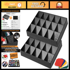 2 Pack Card Sorting Tray – Stackable Organizer for Trading Cards, 15 Compartment