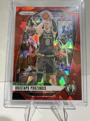Kristaps Porzingis 3 card lot ,Navy Mojo #/175, Prizm red ice, winner stays