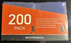 Lovfen 200ct 35pt Standard Trading Card Top-loaders + Sleeves