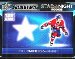 2021-22 Upper Deck Credentials #1SR-2 Cole Caufield Star of the Night RC