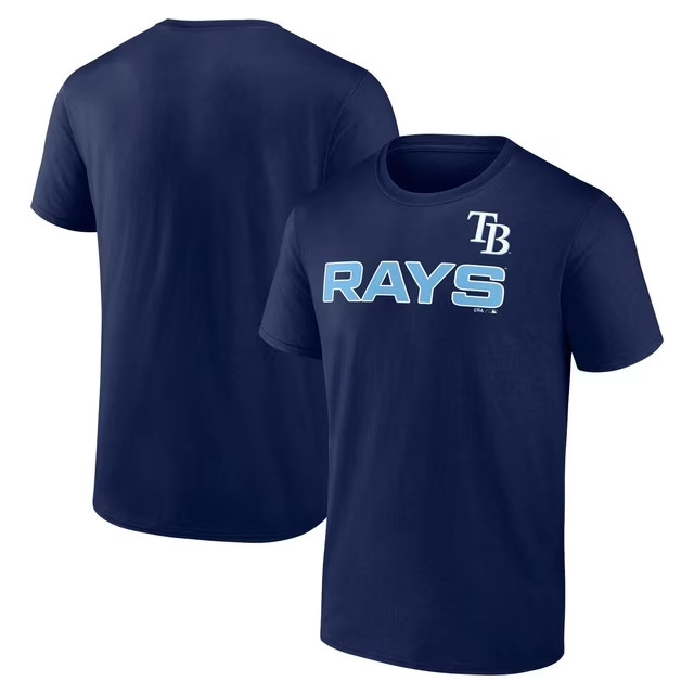 MLB Adult Tampa Bay Rays Short Sleeve T-Shirt Size L Navy