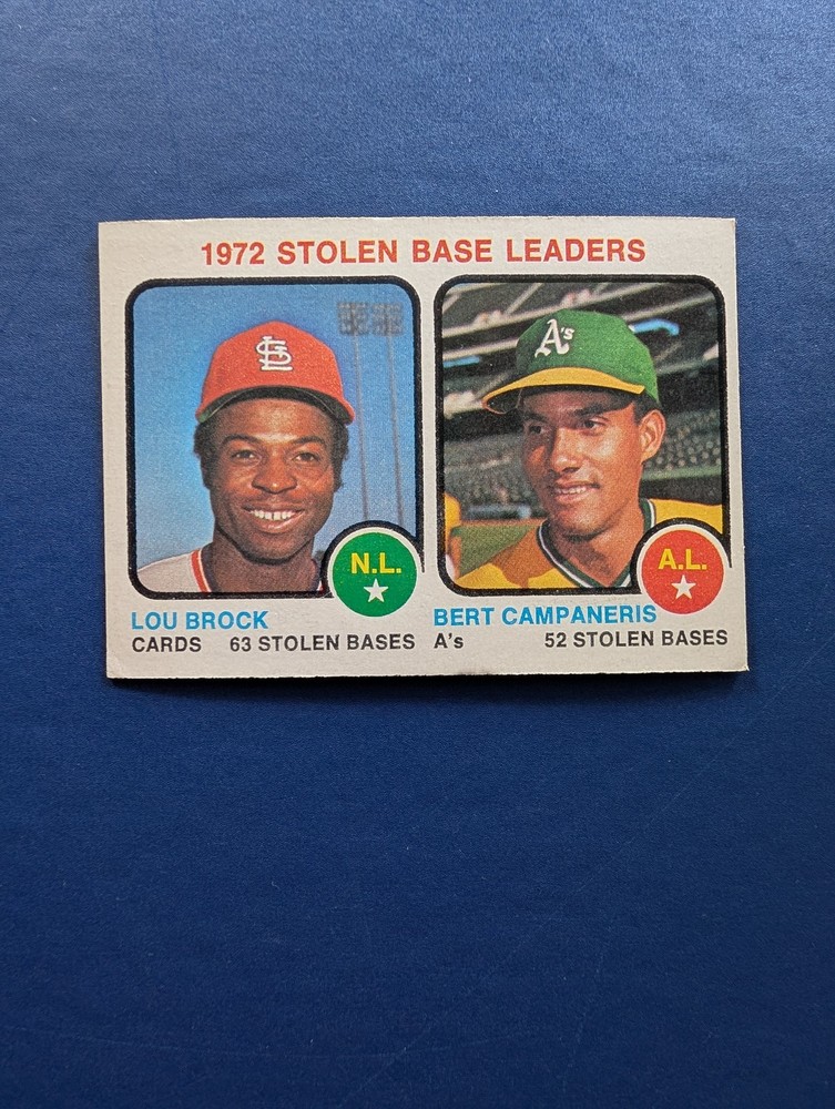 1973 Topps – Lou Brock/Bert Campaneris #64 – EX+