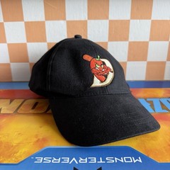 Vintage El Paso Diablos Strapback Hat Black Embroidered