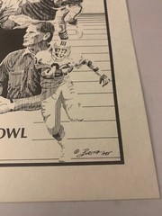 301 OF 500 BURITA 8 X 10 1985 SUPER BOWL XIX ARTWORK PRINT SIGNED BURITA