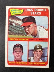 1965 Topps AL Rookie Stars #577 Knowles Scheinblum Buschhorn