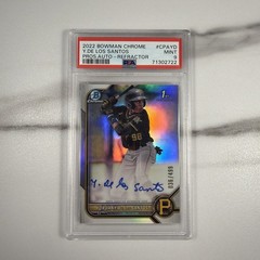 Yordany De Los Santos 2022 Bowman Chrome Prospect Auto Refractor #’d /499 PSA 9
