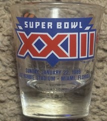 San Francisco 49ers vs. Cincinnati Bengals Super Bowl XXIII Shot Glass