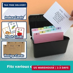Olivo 3×5 Index Card Holder Box with 100 Cards Dividers Tabs 3″x 5″, Teal