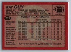 1983 Topps #299 Ray Guy