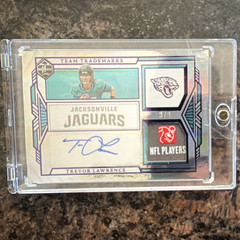 Panini 22 Trevor Lawrence Jaguars Team Trademarks Logo patch auto 3/3 ULTRA RARE