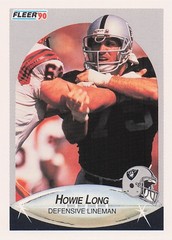 1990 FLEER HOWIE LONG #257 L.A. RAIDERS DEFENSIVE LINEMAN