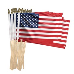HUTUTUKJ 200 Pack Small American Flags on Stick 4×6 inches, Flag