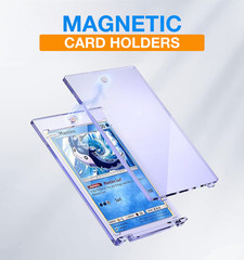 1000 Pack Magnetic Trading Sports Card Holders 35pt One-Touch Hard UV Protection