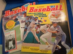 PANINI BASEBALL – 1990 & 1991 STICKER ALBUMS – EMPTY (2) BOOKS ! LQQK
