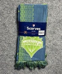 Seattle Sounders FC MLS Scarves 2 Piece Set Multicolor Blue/Green Brand New