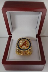 Ozzie Albies – 2021 Atlanta Braves World Series Ring With Wooden Display Box