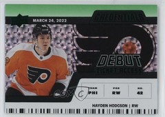 2022 Upper Deck Credentials Horizontal Green 15/25 Hayden Hodgson Rookie RC 1sr1