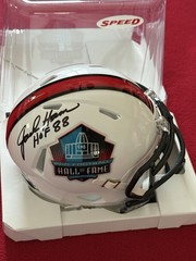JACK HAM HOF 88 Pittsburgh Steelers signed HOF mini helmet BECKETT COA BH85347