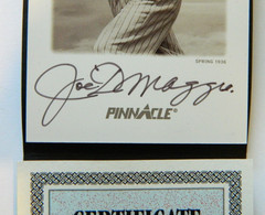 1993 Pinnacle Joe DiMaggio 30 card set with Autograph Card