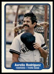 1982 FLEER AURELIO RODRIGUEZ . NEW YORK YANKEES #53