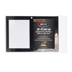 4 BCW Black Border Magnetic 35pt. Standard Sized 2-Card Holders